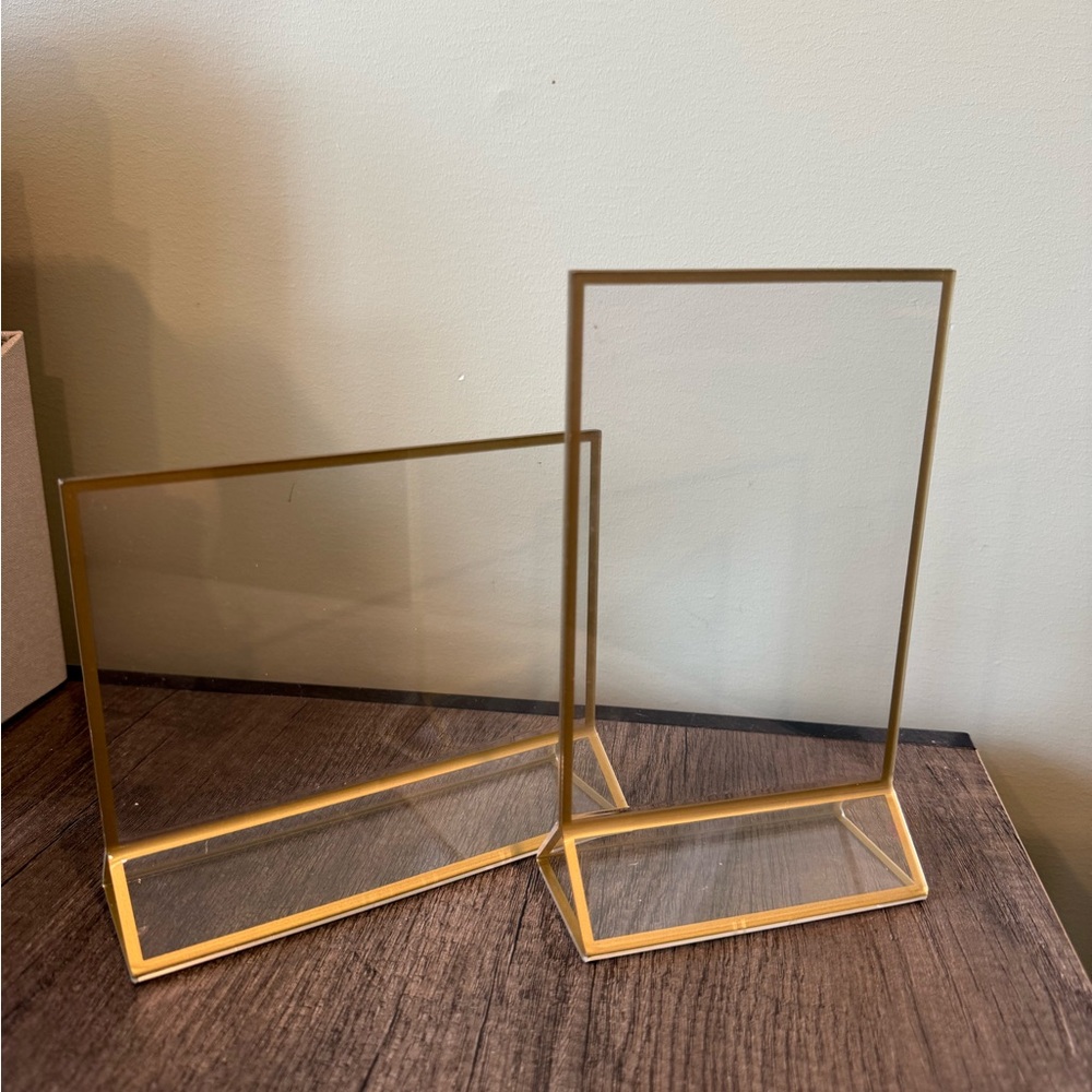 Gold Framed Clear Display Stand
